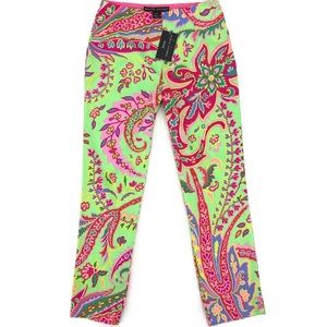 NWT Ralph Lauren Black Label Paisley Pants Size 6